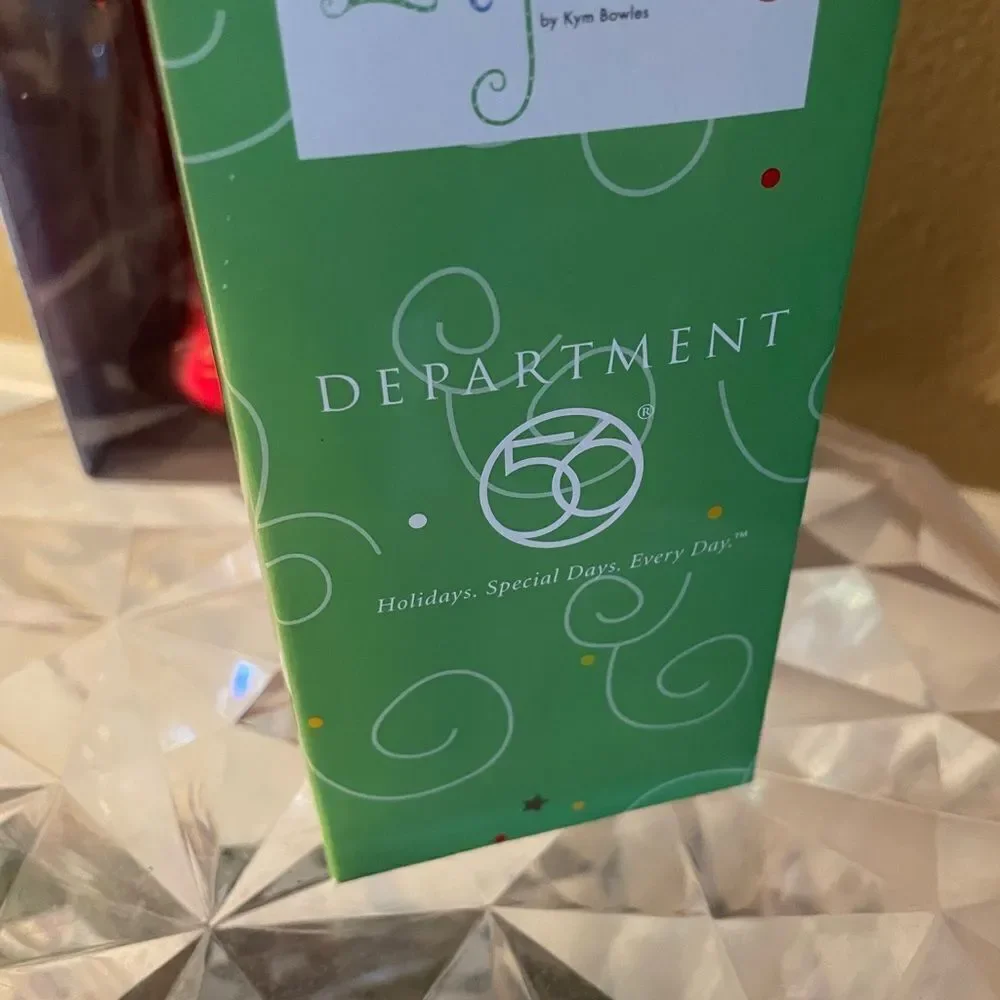 Department 56 Angel with Bells Ornament Plus Dept Glass Boot Ornament